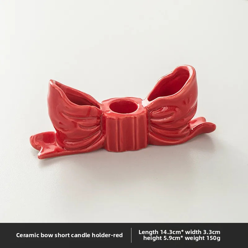 Elegant Bow Candle Holder