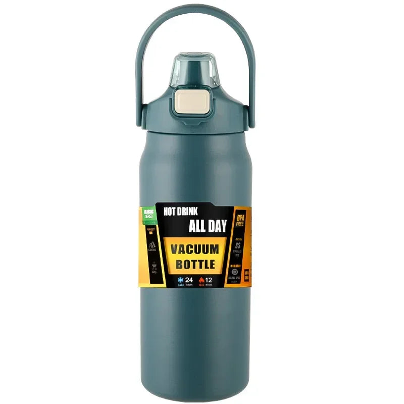 Insulated Sports Thermos with Straw