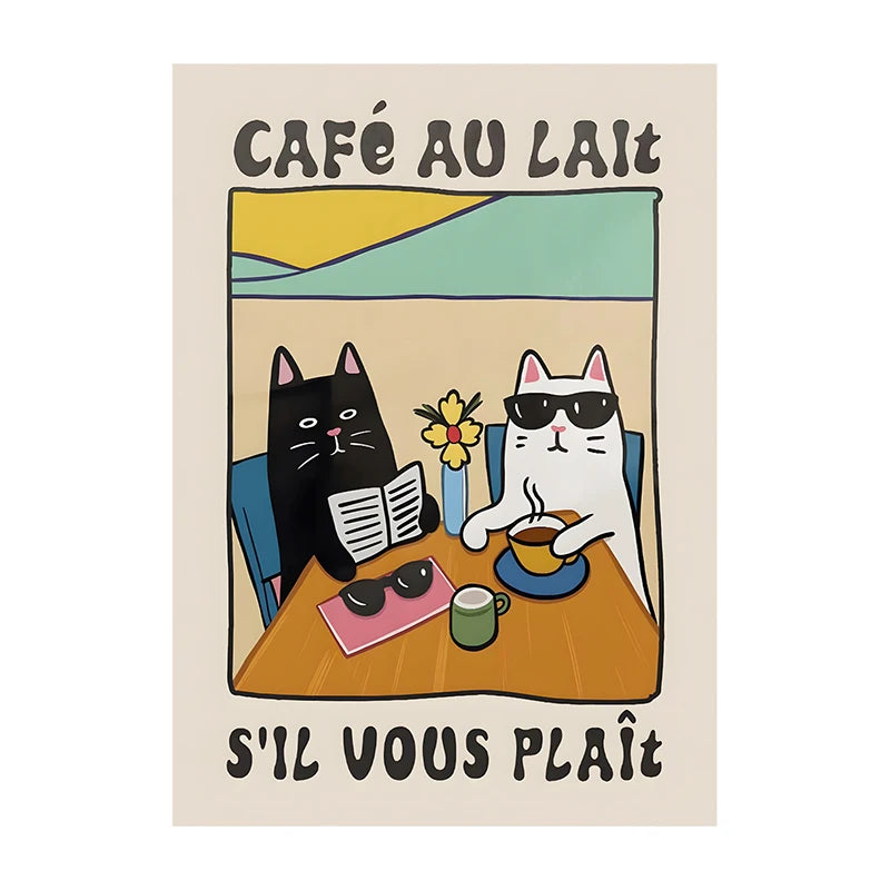 Cat Chef Kitchen Canvas Art