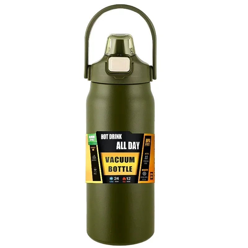 Insulated Sports Thermos with Straw