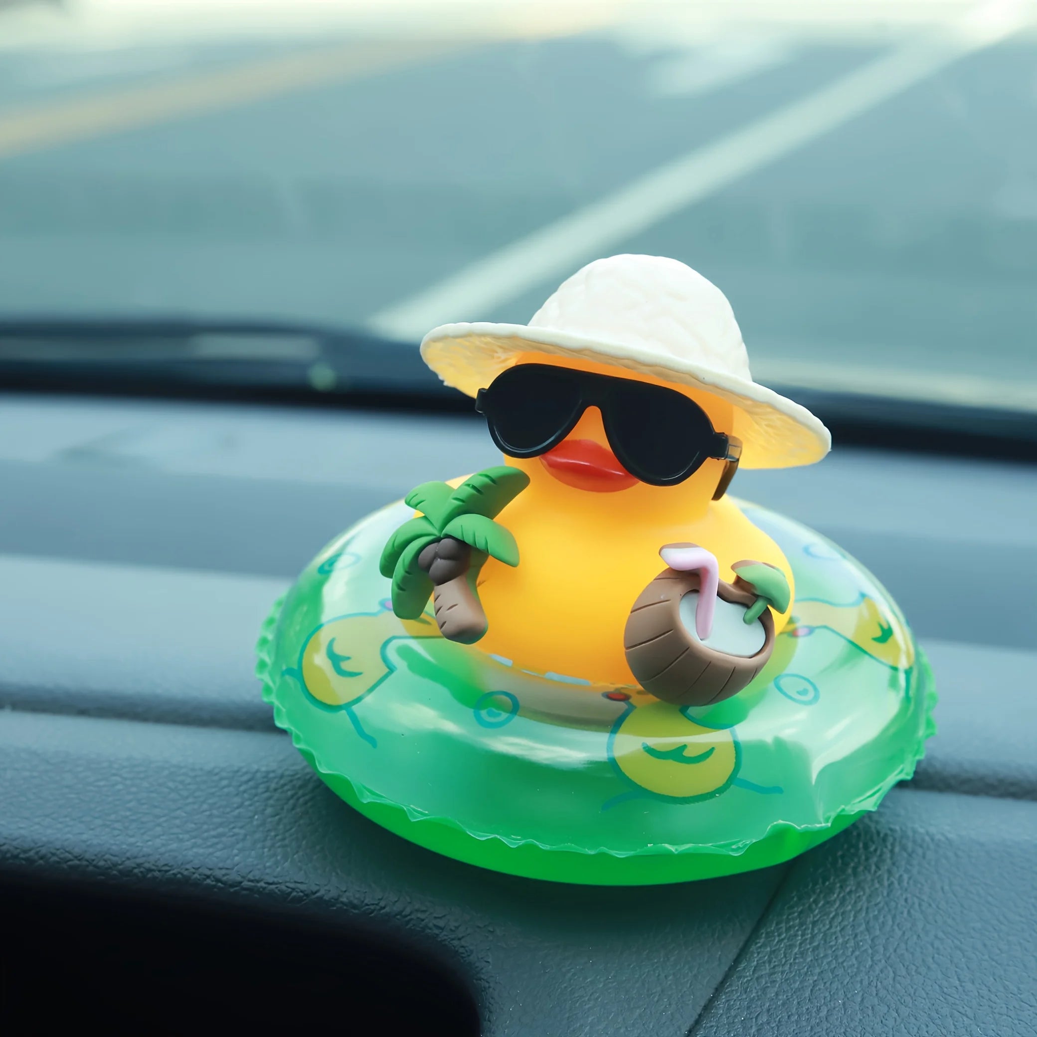 Beach Duck Car Dashboard Ornament