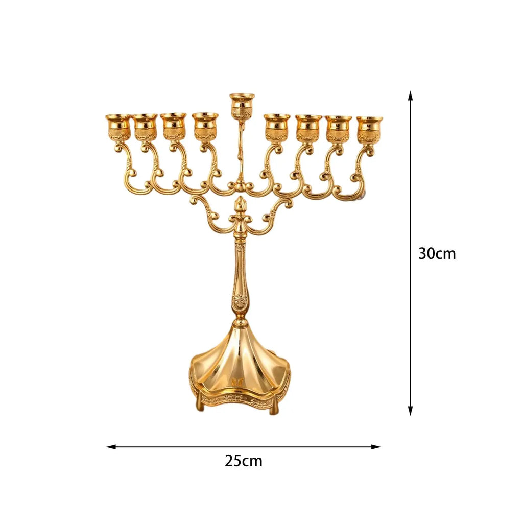 9-Branch Menorah Candle Holder