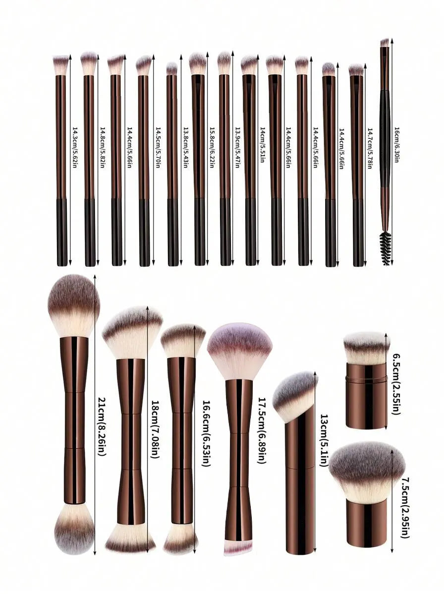 22-Piece Makeup Brush Set with Bag