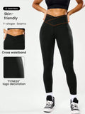Cross-Waist Booty-Lift Yoga Leggings