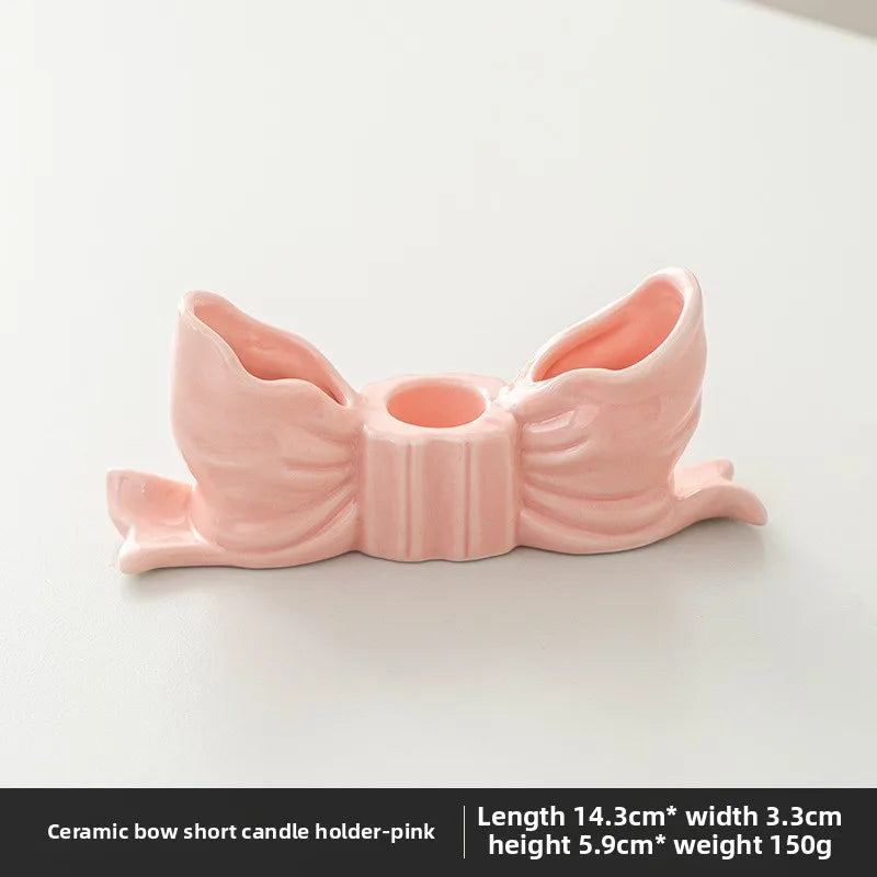 Elegant Bow Candle Holder