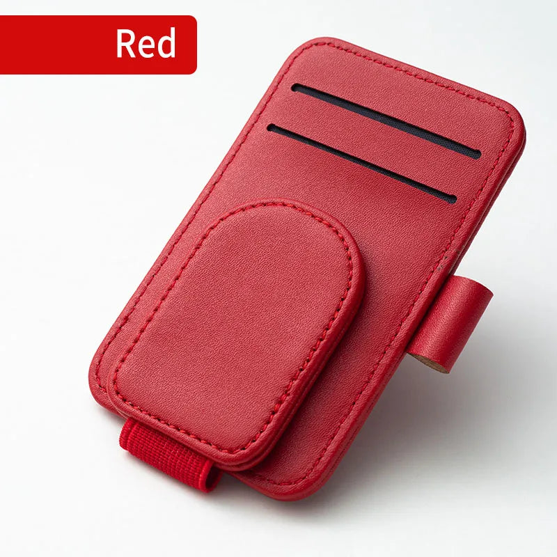 Leather Car Glasses Clip