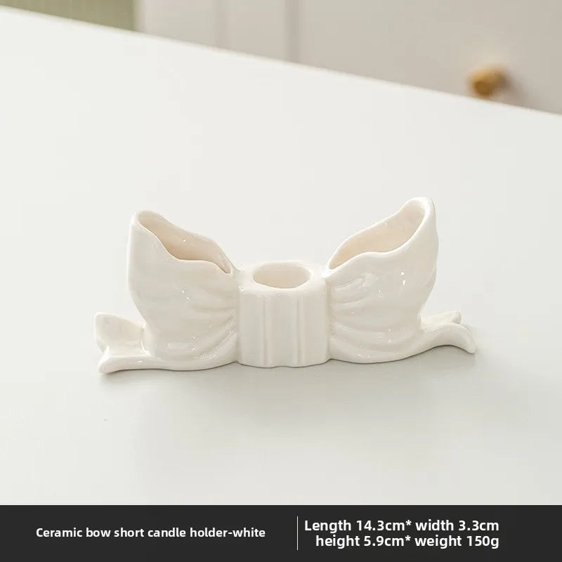 Elegant Bow Candle Holder