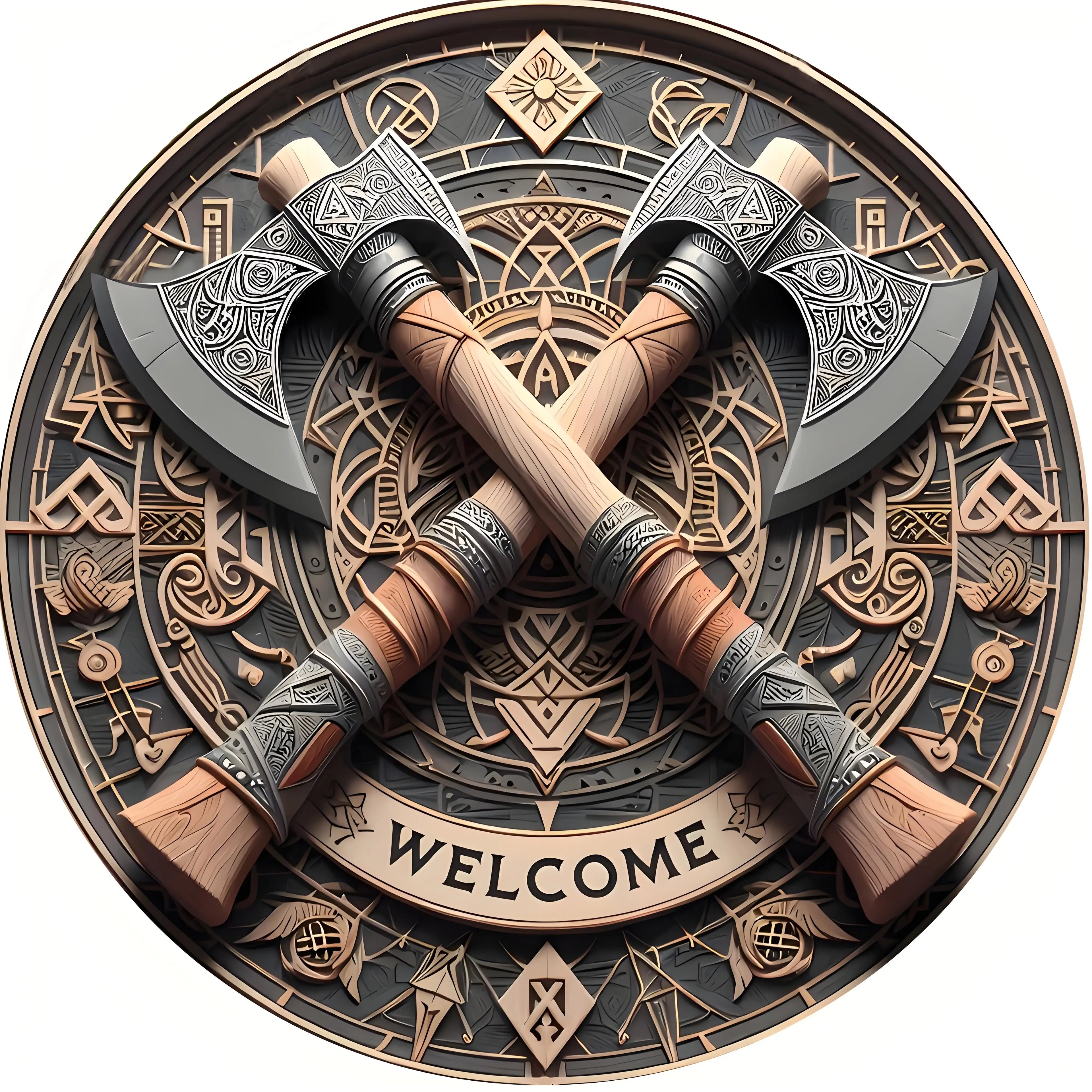 Viking Axes Aluminum Wall Sign