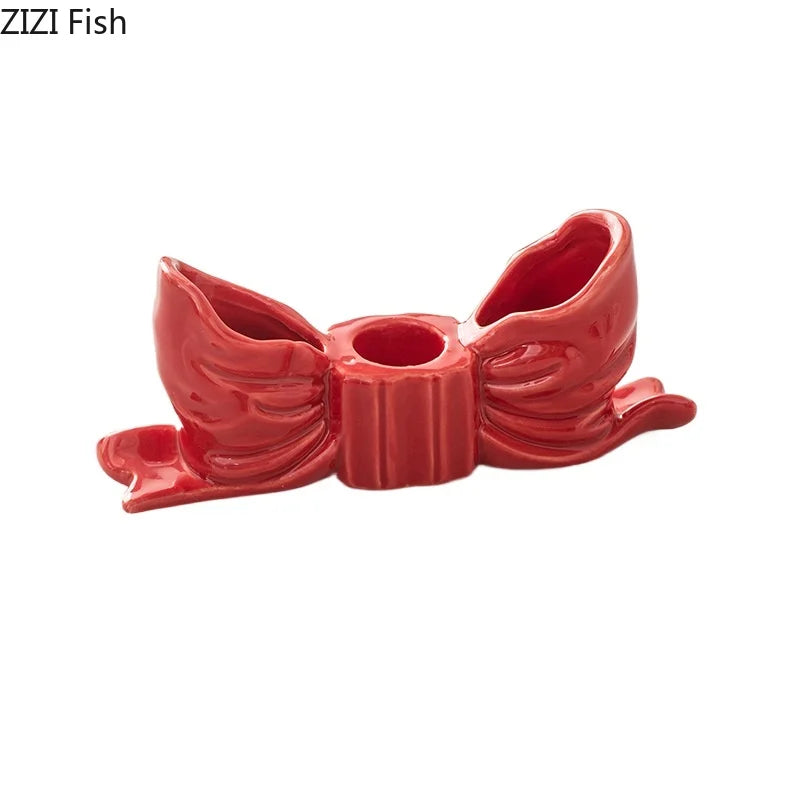 Elegant Bow Candle Holder
