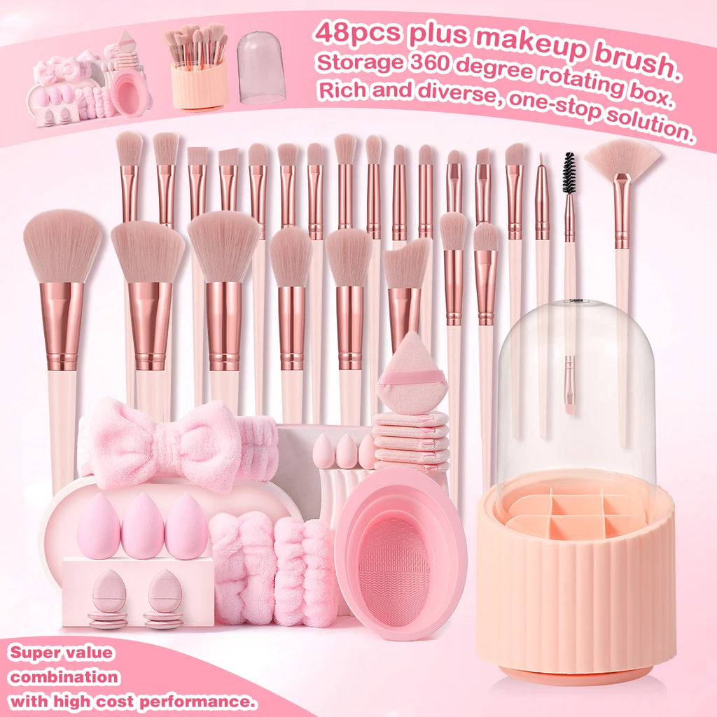 48-Piece Makeup Brush & Sponge Set