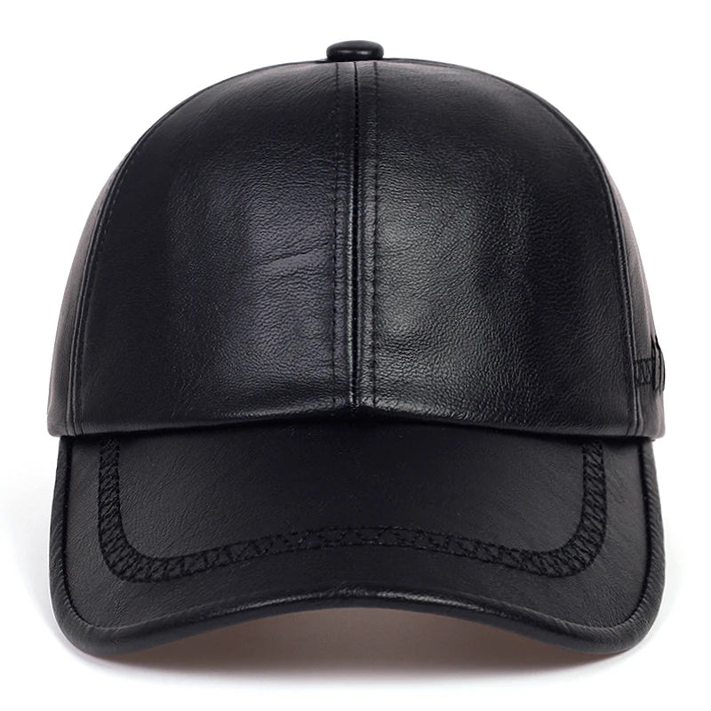 Leather Baseball Cap