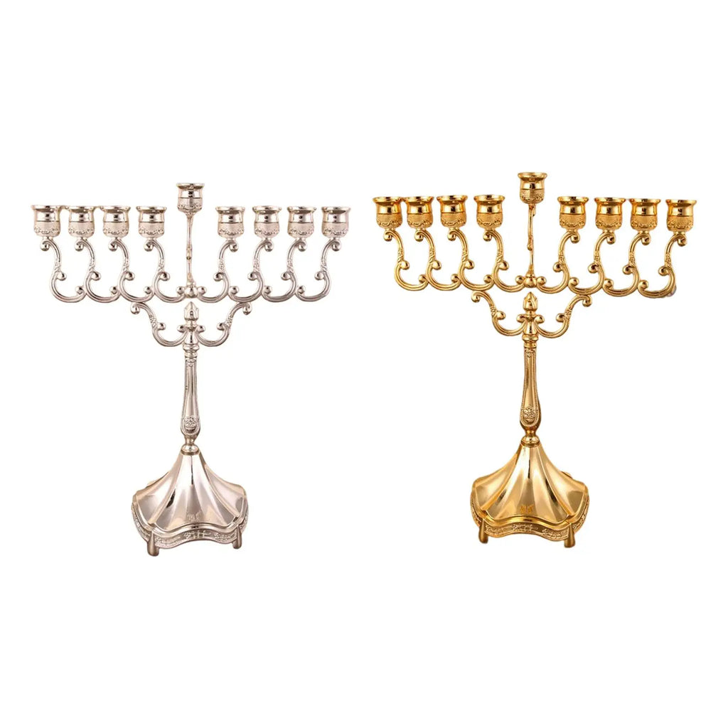 9-Branch Menorah Candle Holder