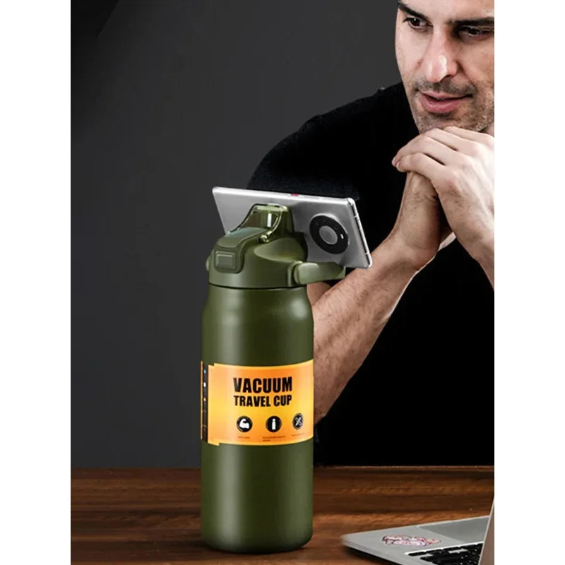 Insulated Sports Thermos with Straw