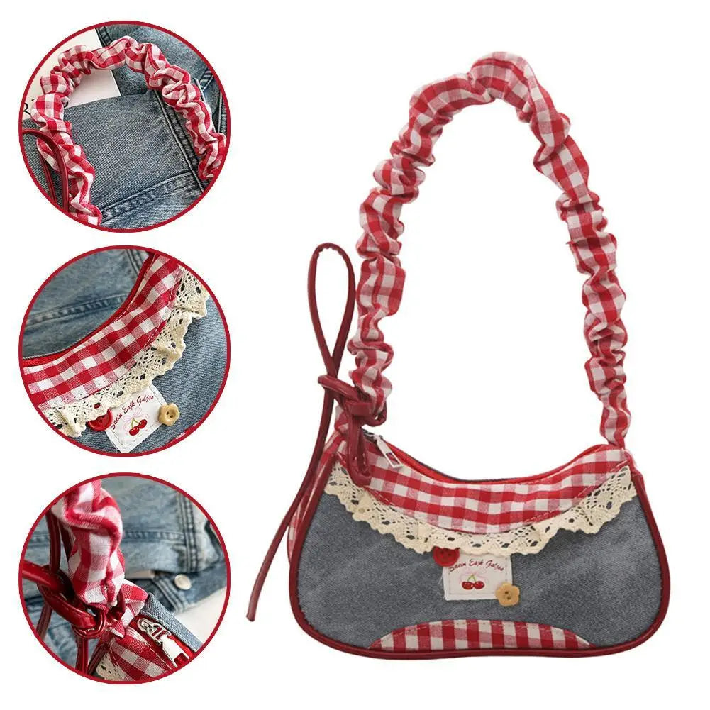 Grid Mini Crossbody Handbag
