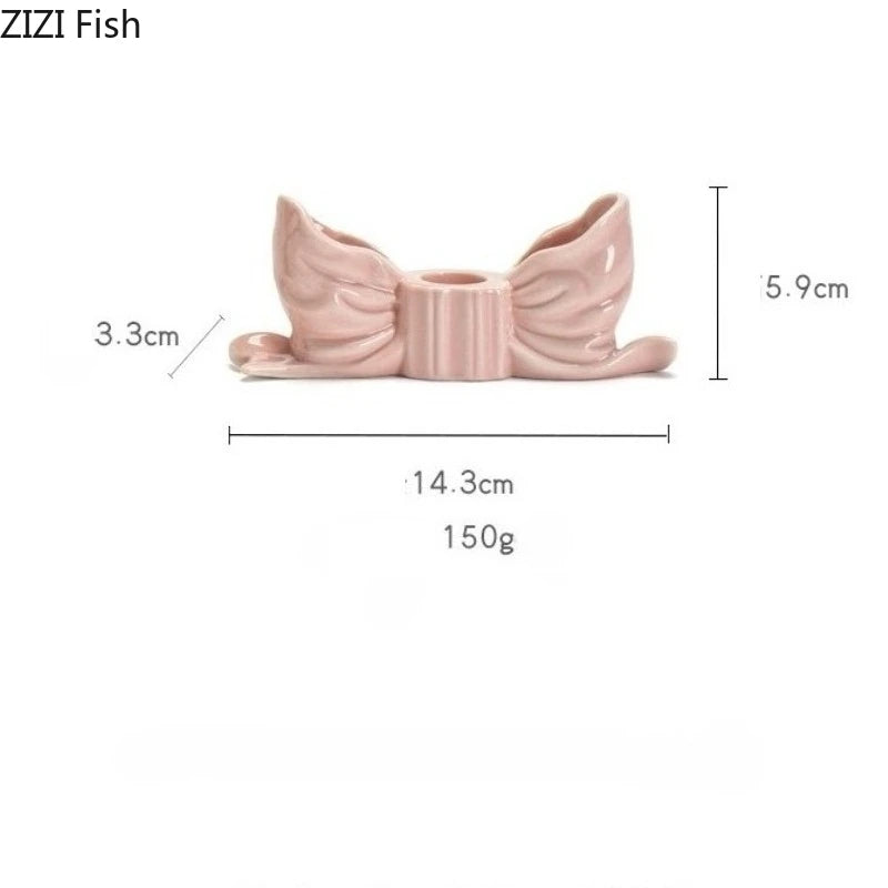 Elegant Bow Candle Holder