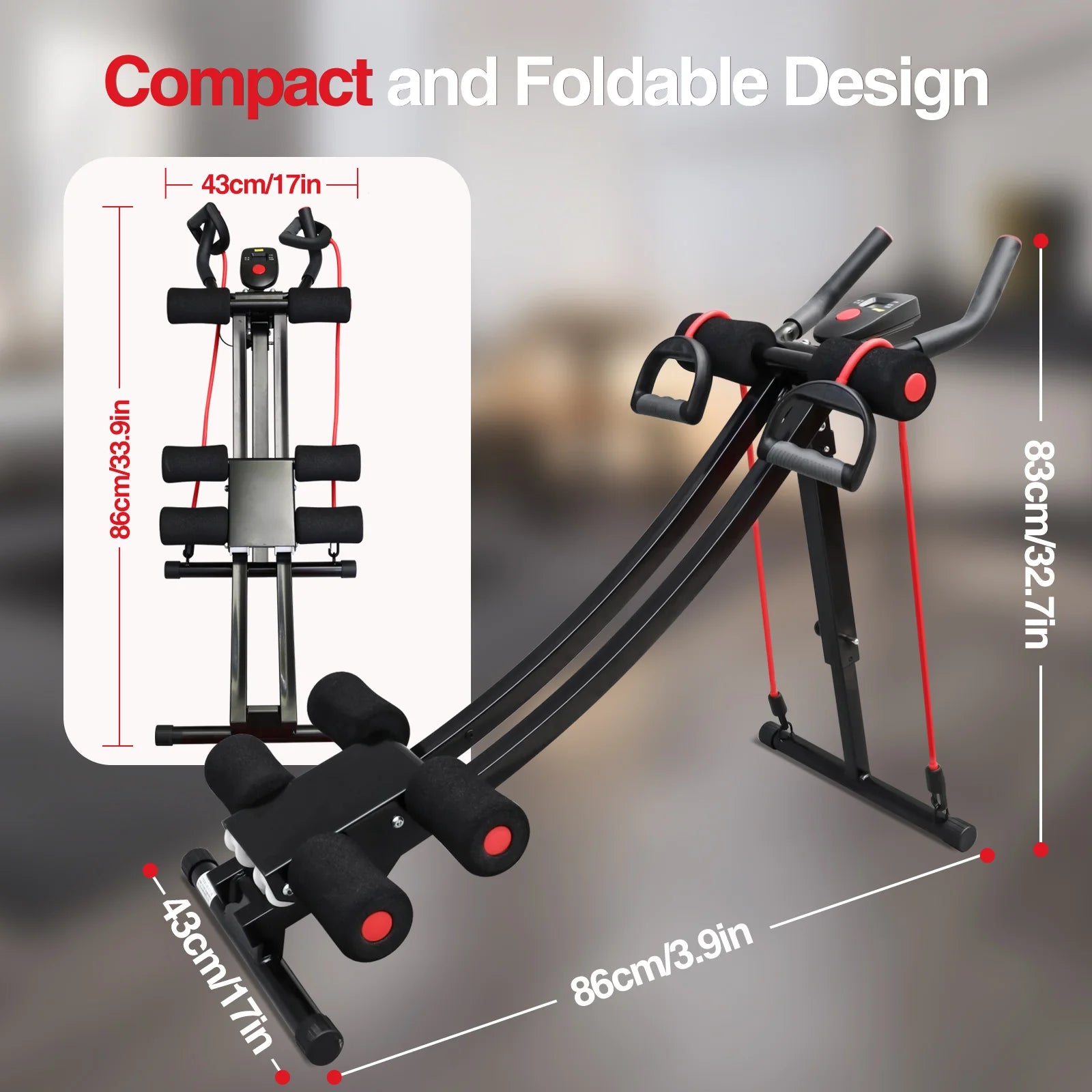 Foldable Ab Roller Trainer