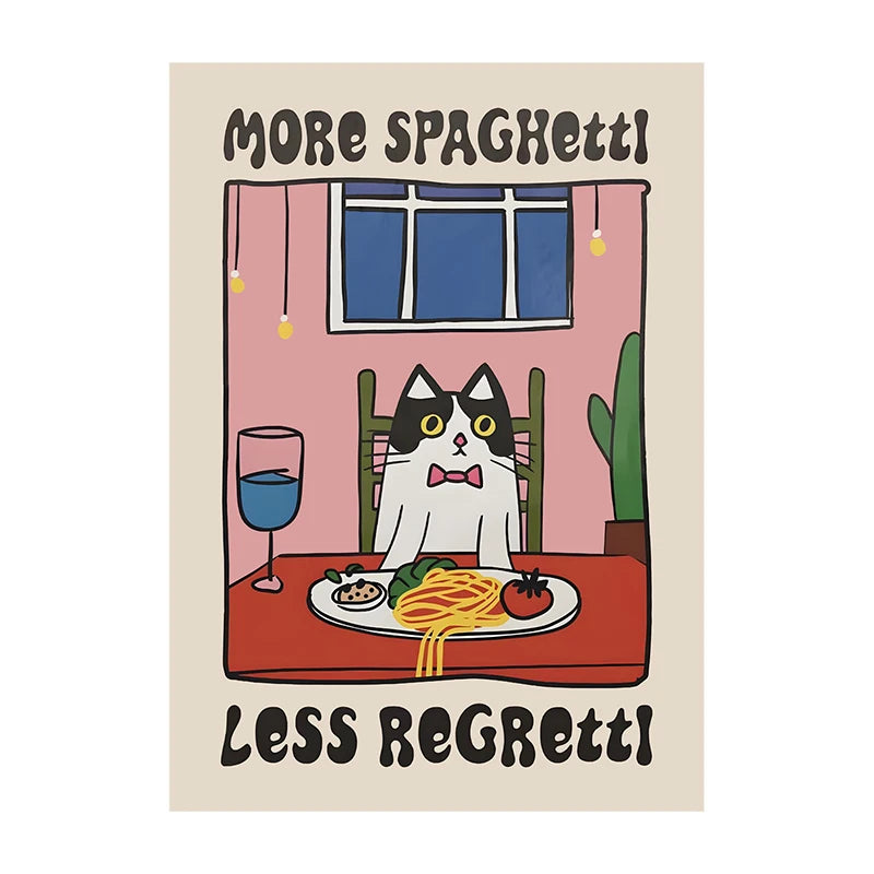 Cat Chef Kitchen Canvas Art