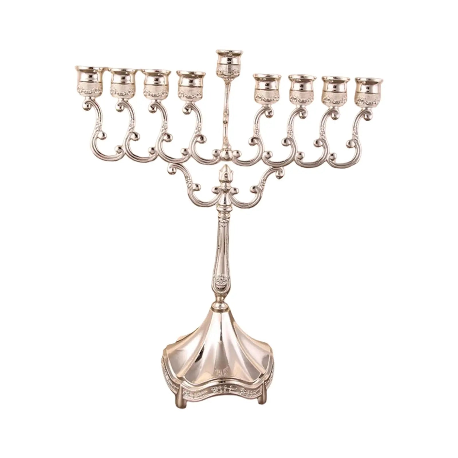 9-Branch Menorah Candle Holder