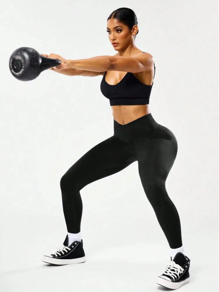 Cross-Waist Booty-Lift Yoga Leggings