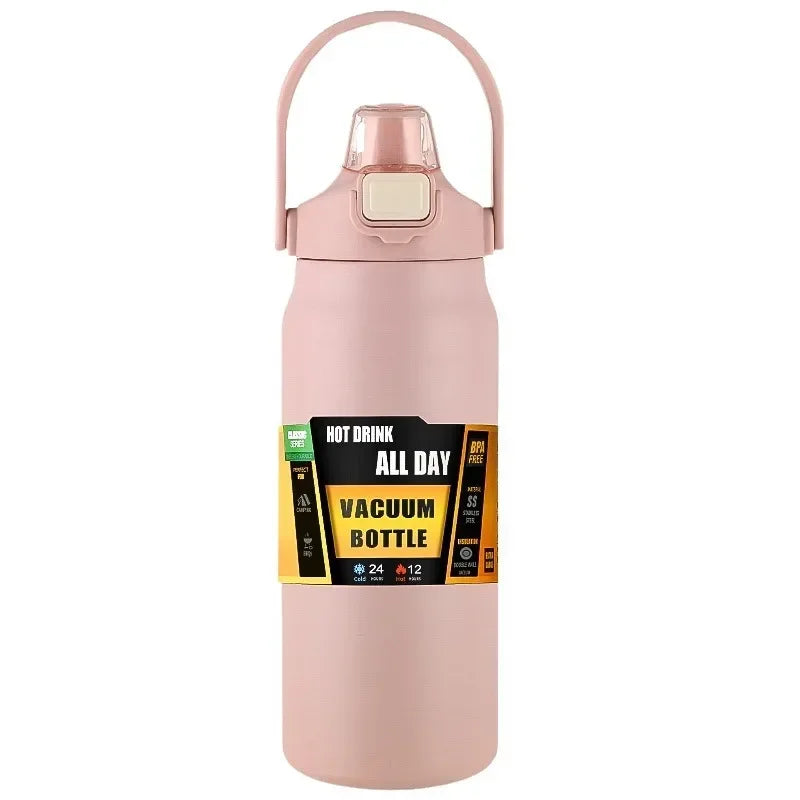 Insulated Sports Thermos with Straw