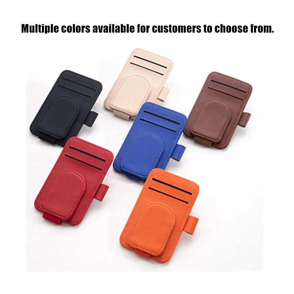 Leather Car Glasses Clip