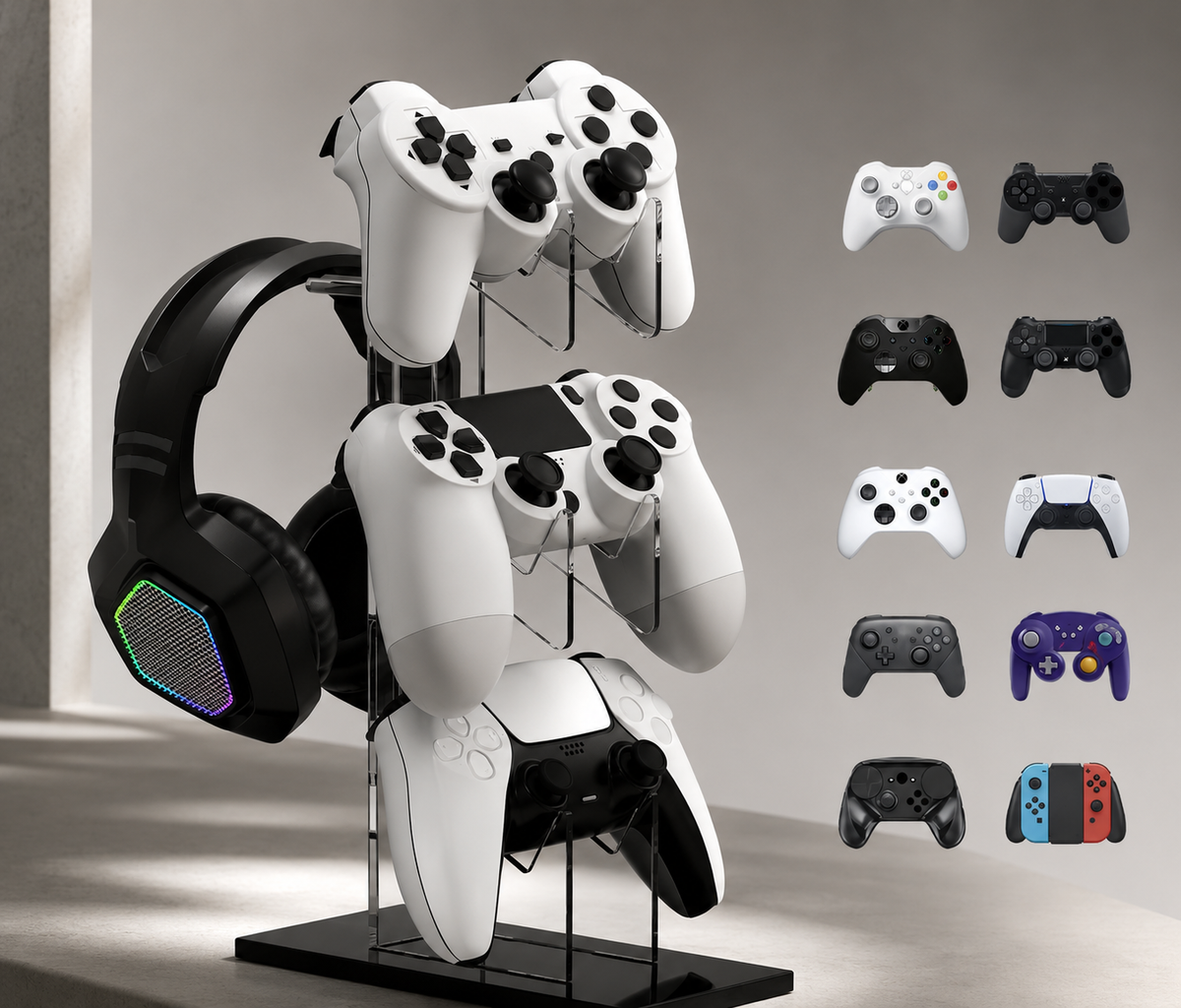 Controller Gaming Accessories For Playstation 5 4 3 2 PS5 PS4 PS3 Dualsense Dualshock Switch Pro Xbox Control Stand Support Game