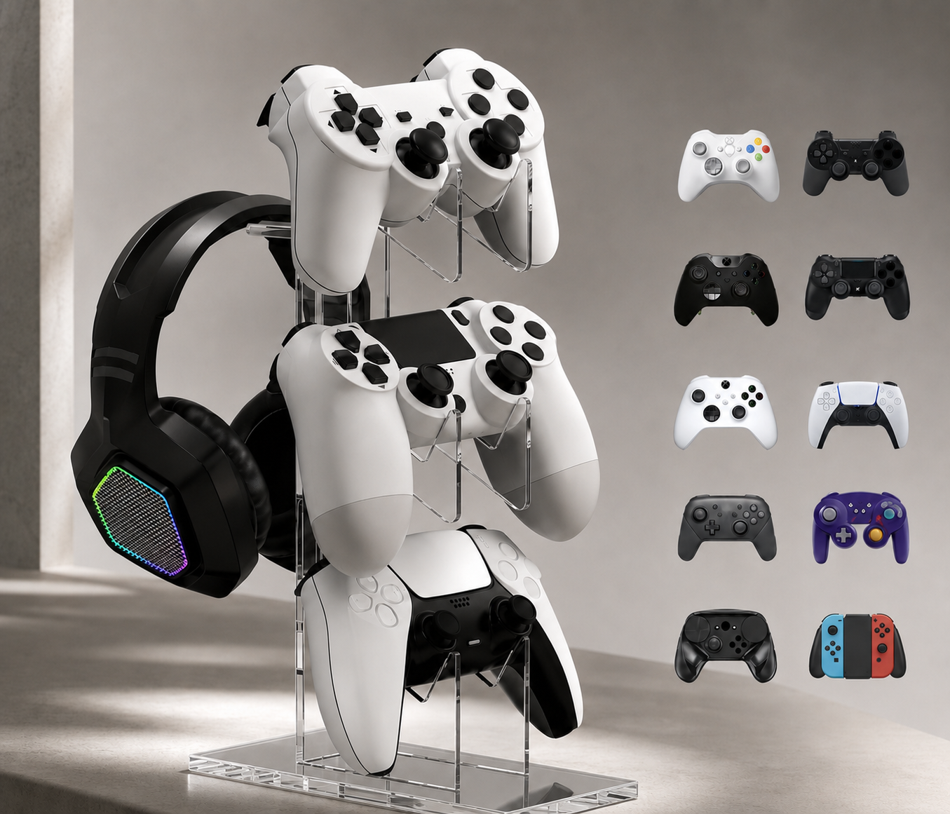 Controller Gaming Accessories For Playstation 5 4 3 2 PS5 PS4 PS3 Dualsense Dualshock Switch Pro Xbox Control Stand Support Game