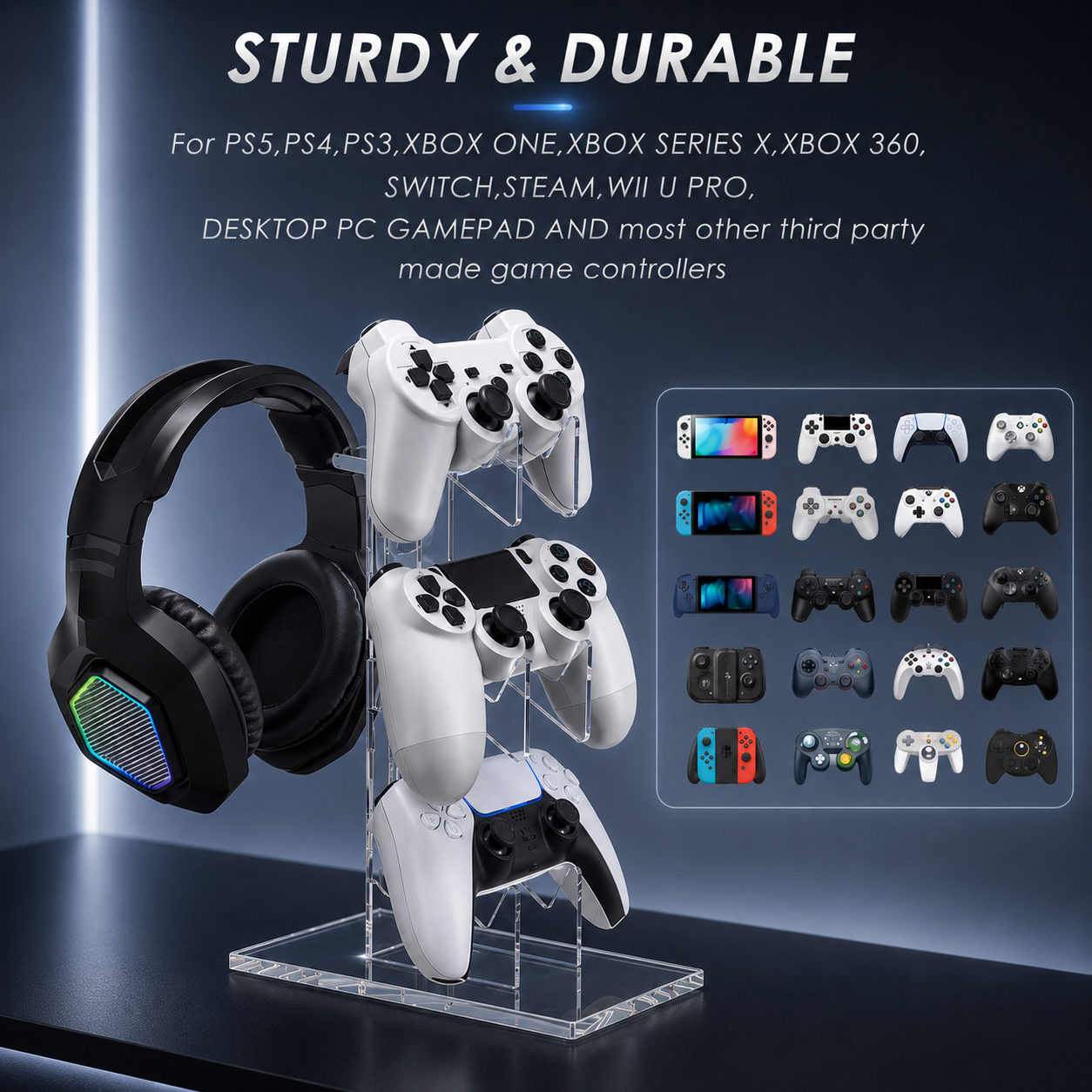 Controller Gaming Accessories For Playstation 5 4 3 2 PS5 PS4 PS3 Dualsense Dualshock Switch Pro Xbox Control Stand Support Game