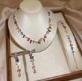Crystal Clavicle Necklace & Bracelet Set