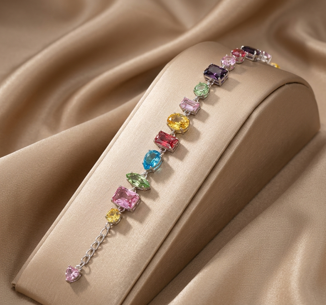 Crystal Clavicle Necklace & Bracelet Set