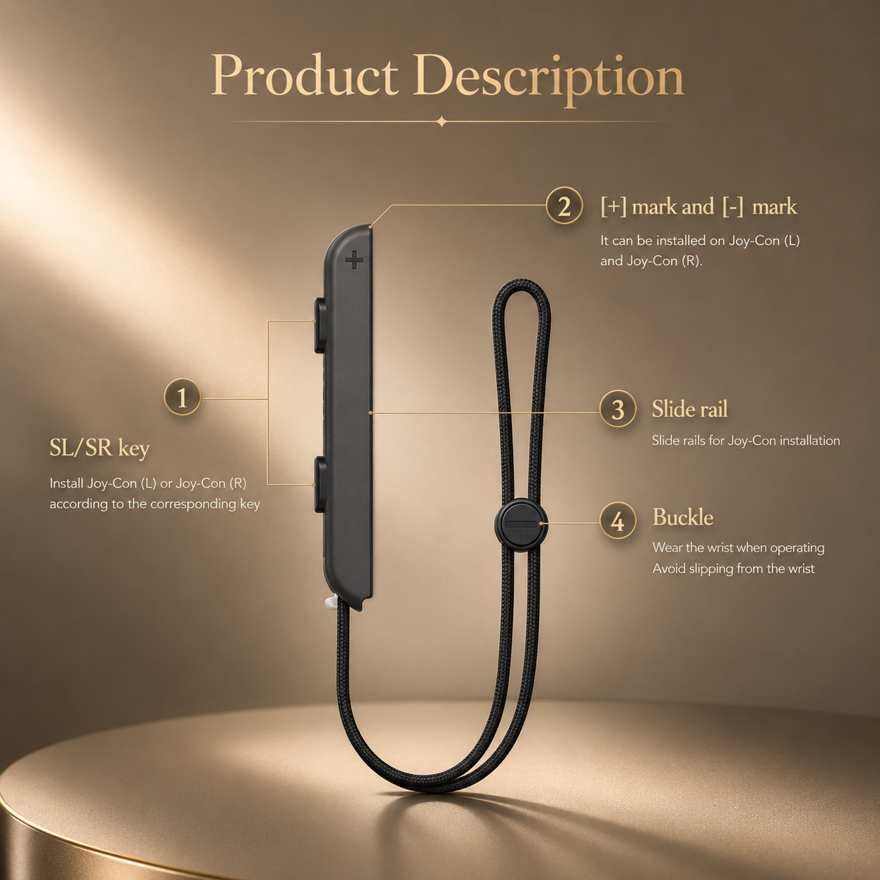 GAMINJA For Nintend Switch & OLED Gamepad Controller Gamepad Hand Rope Joy-con Wrist Strap Laptop Video Games Accessories