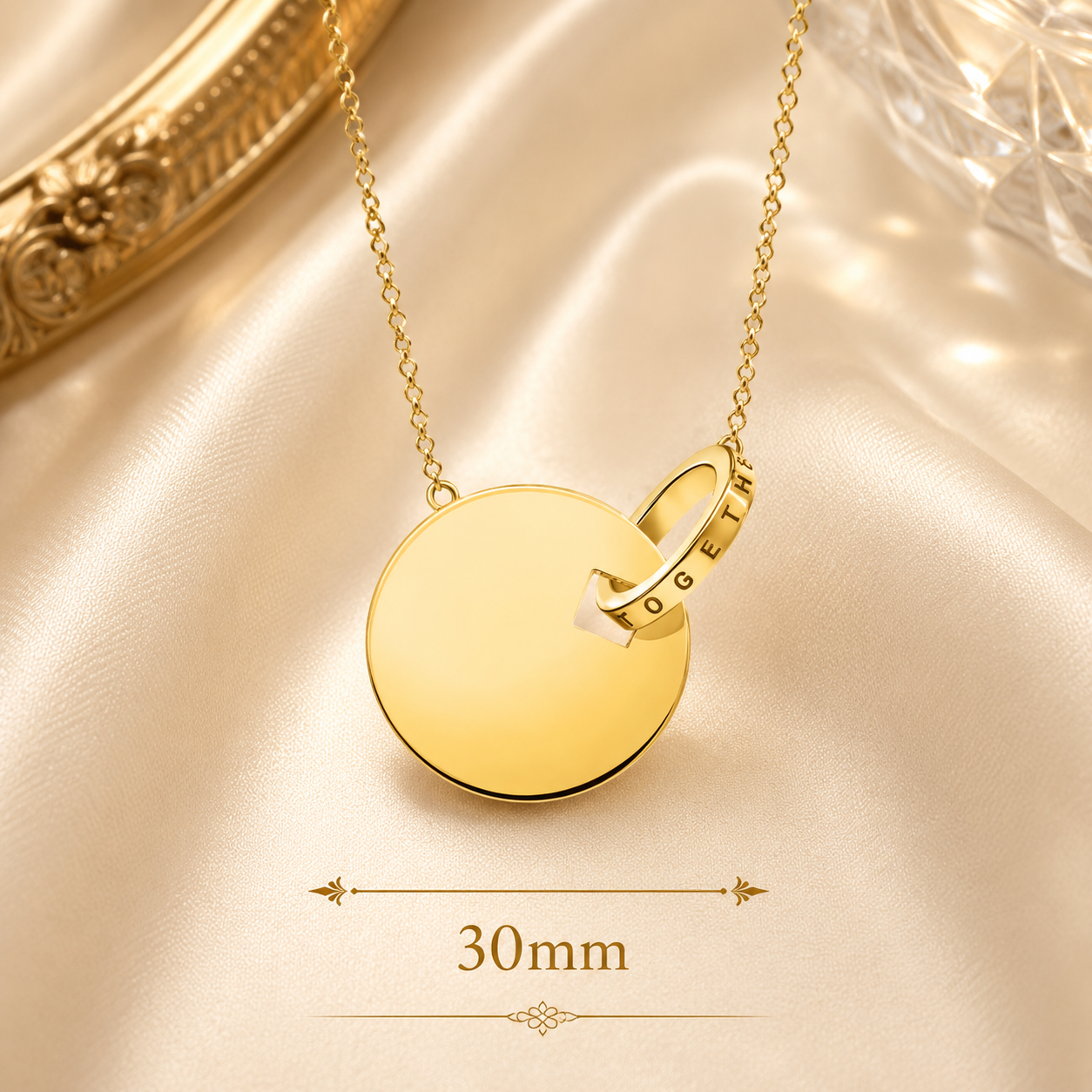 925 Silver Round Necklace & Earring Set